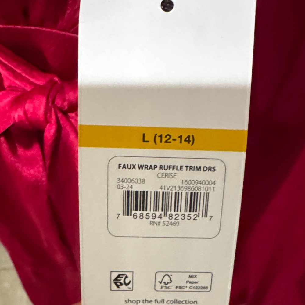 Chic Long‎ Sleeve Hot Pink Wrap Dress - Picture 3 of 7